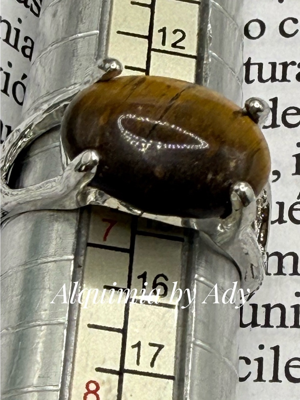 Alquimia Tiger's Eye Oval Silver Ring